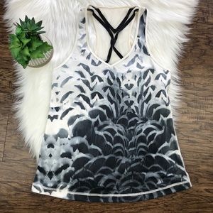 Lululemon Floral Mesh Fabric Tank Top